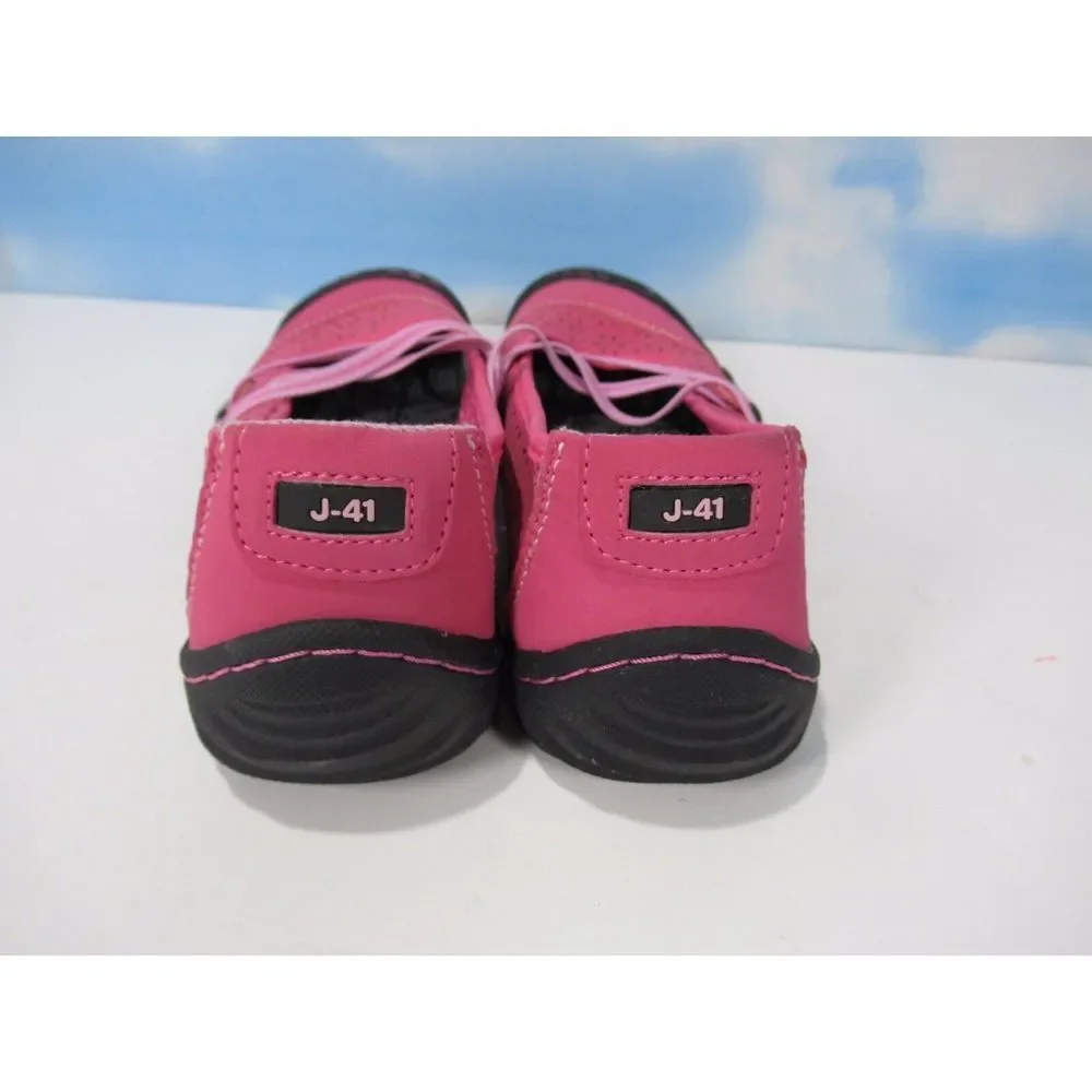 J-41 Black Hot Pink COCONUT Vegan Slip On Mary Jane Shoes size Girls US 4 M Jeep